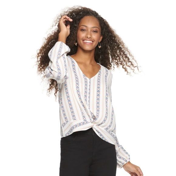Pink Republic Tops - SIZE XXL Pink Republic Women’s Twist Front Blouse Top With V Neck And Sleeves